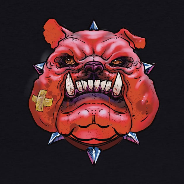 pink bull dog by Paskalamak